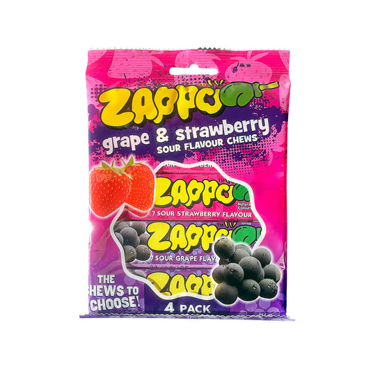 Zappo Grape & Strawberry 104g 4pk