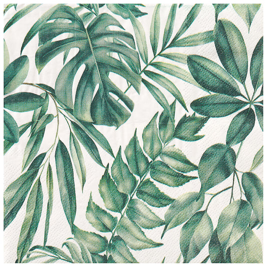 Napkin Tropical Palms Leaves 2ply 20pk