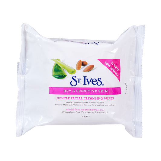 St Ives Facial Wash Wipes Gentle 35pk