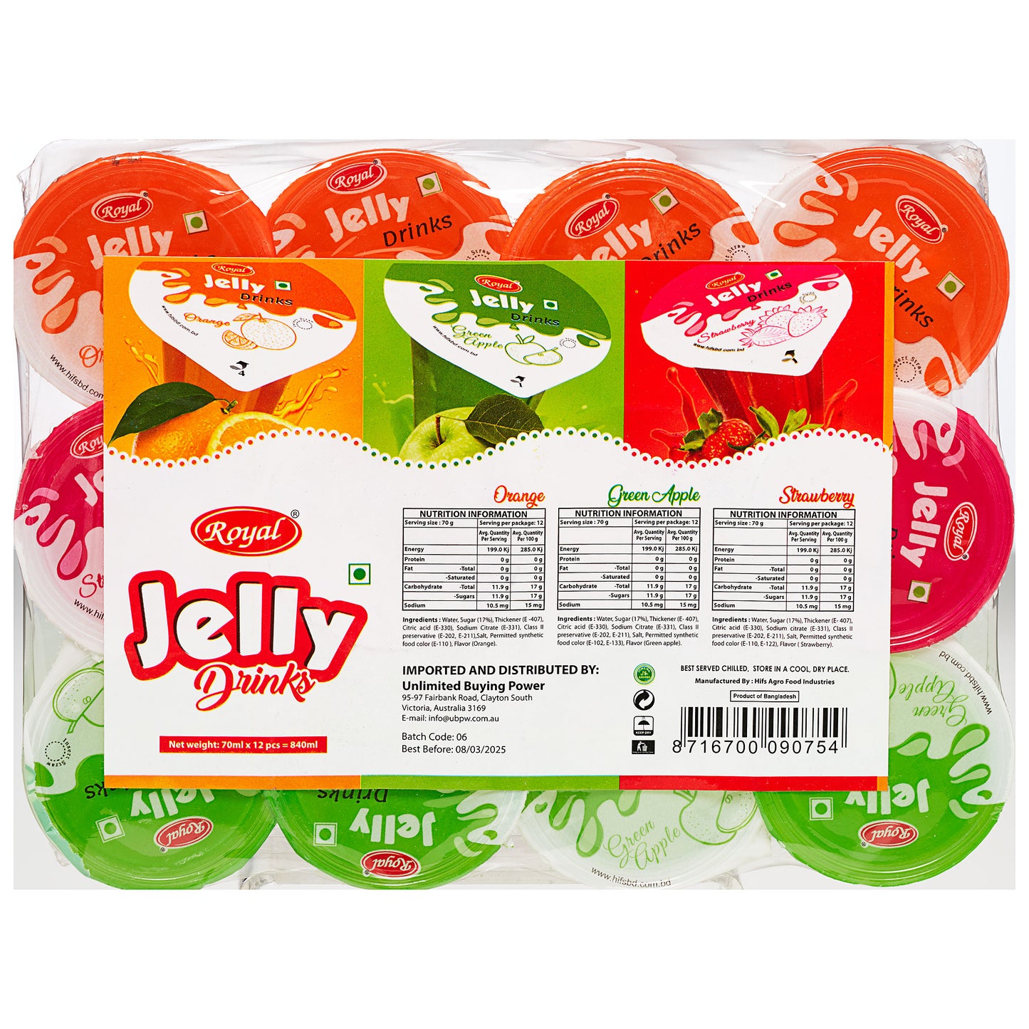 Royal Jelly Drinks 840gm 12pk