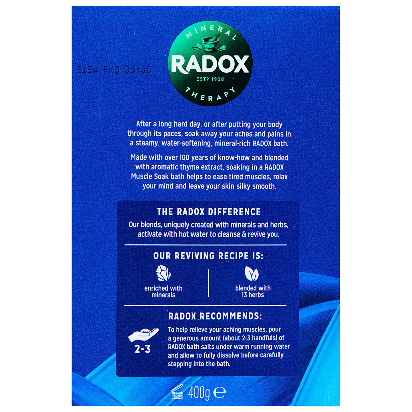 Radox Muscle Soak Bath Salts 400g