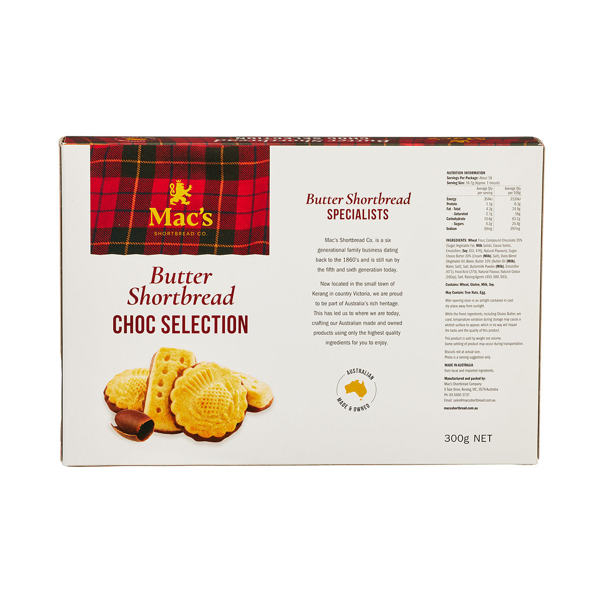Mac's Chocolate Shortbread Selection 300g