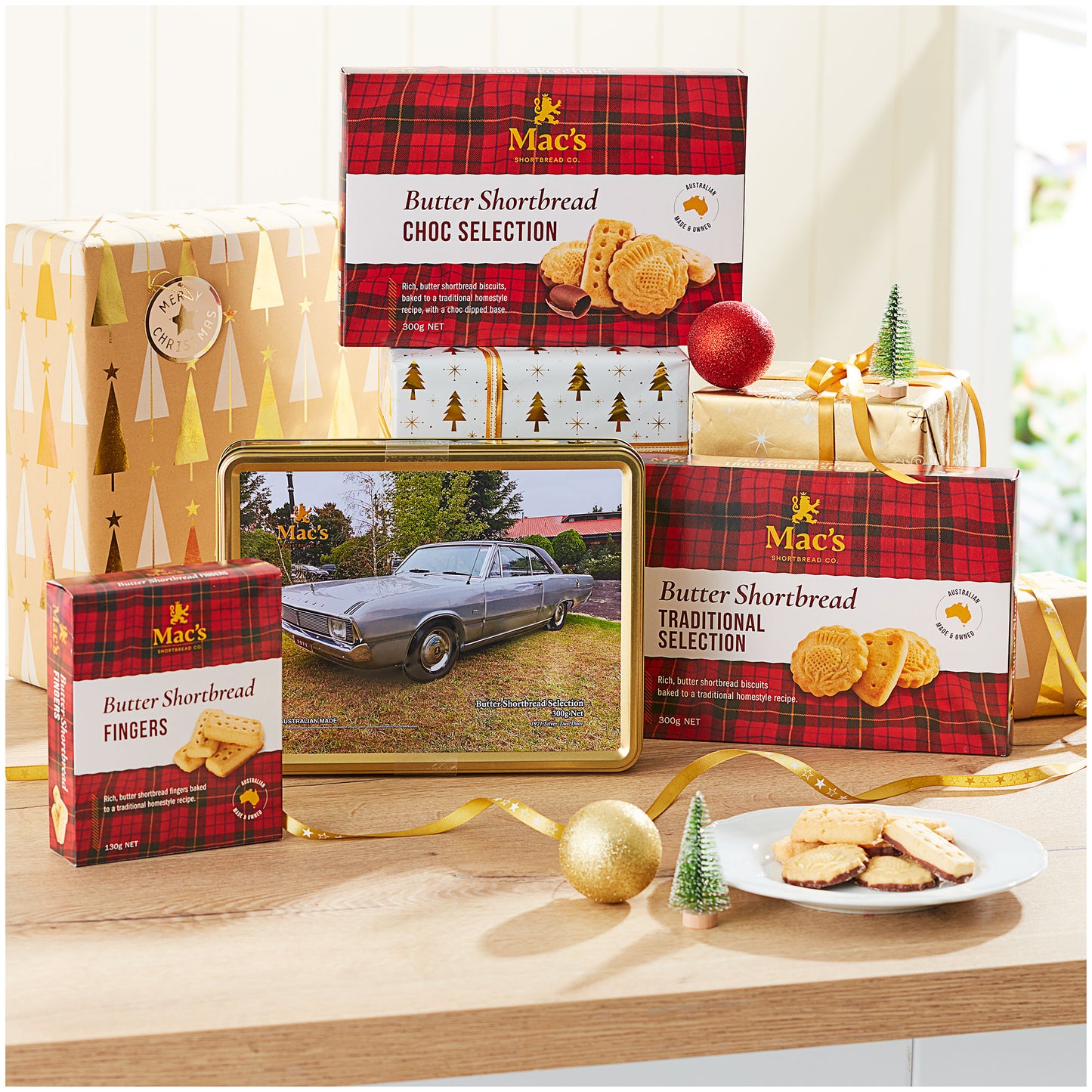 Mac's Shortbread Festive Shapes 300g