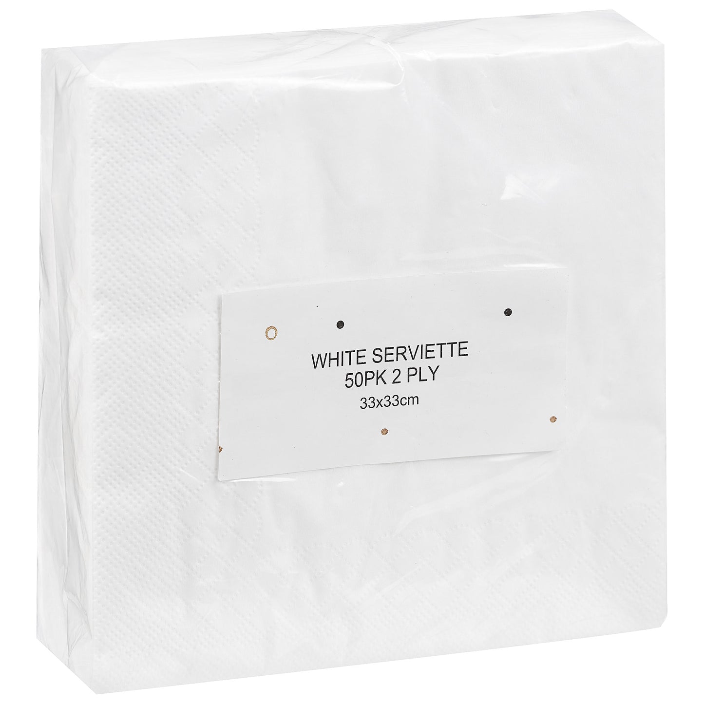 White 2-Ply Serviettes 50pk
