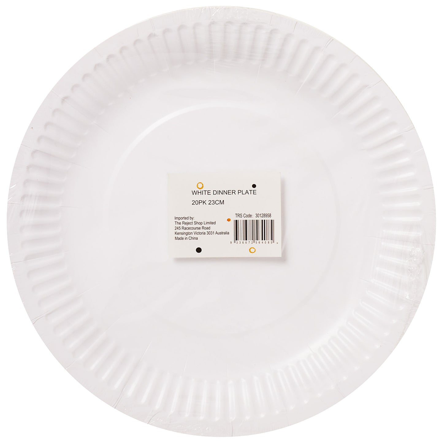 Dinner Plate 23cm White 20pk