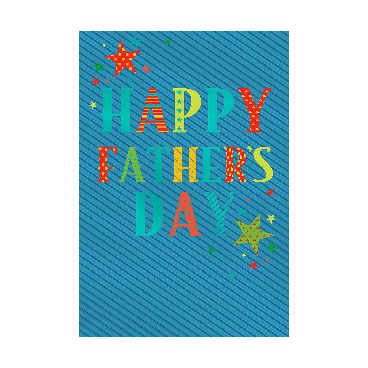 Father's Day Card Stripes N Stars