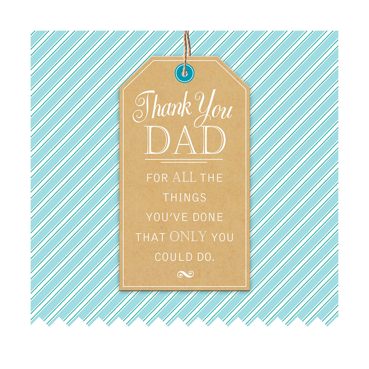 Father's Day Card Kraft Tag Thank You