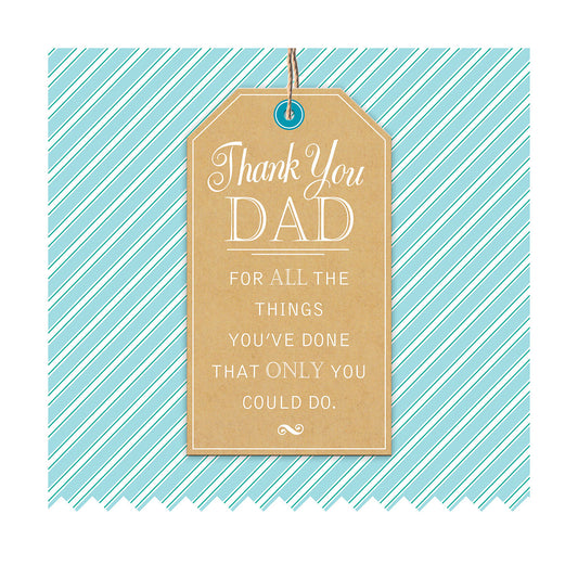 Father's Day Card Kraft Tag Thank You