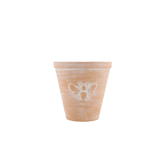 Round Planter With Bee Design Large