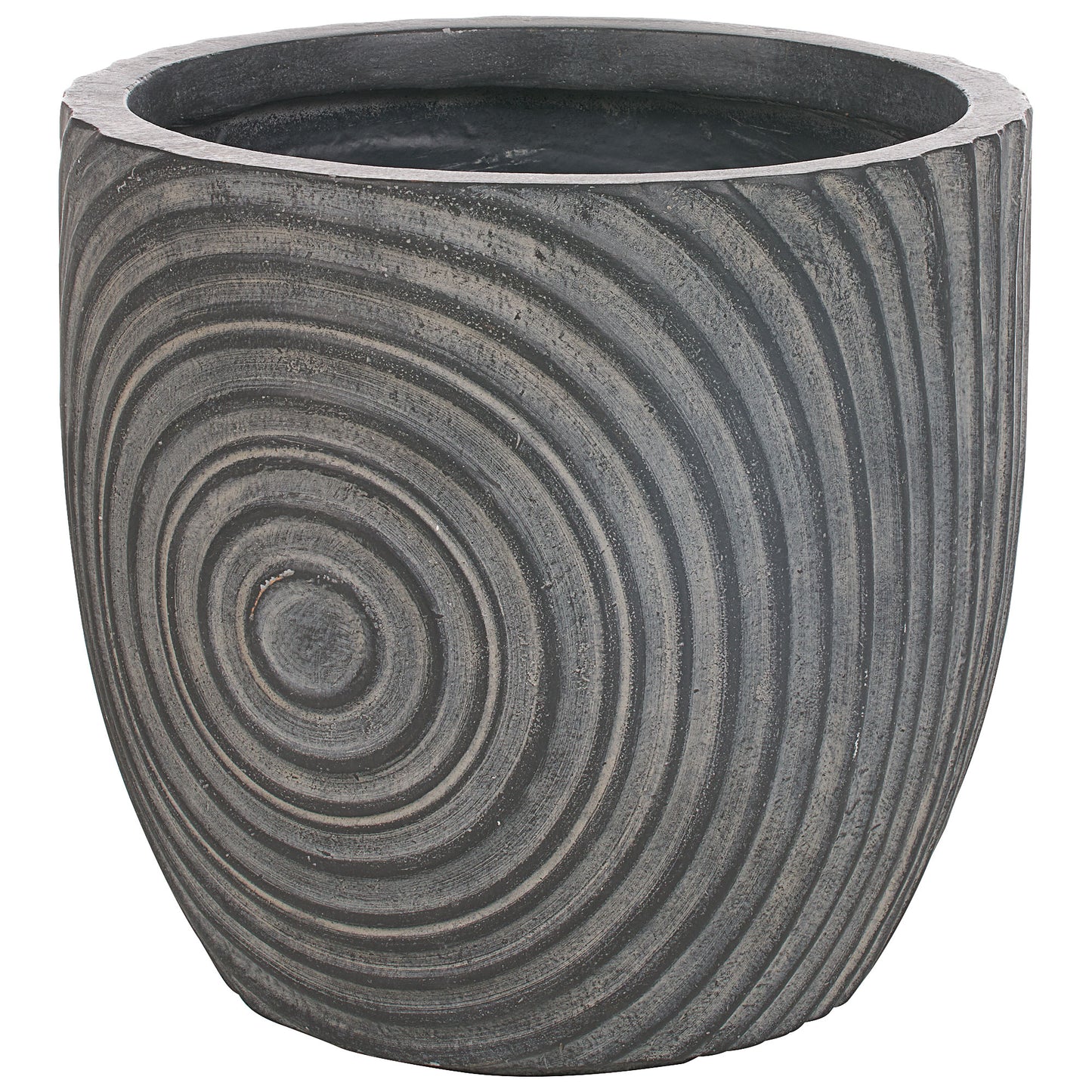 Fibre Clay Pot Circle Pattern Medium