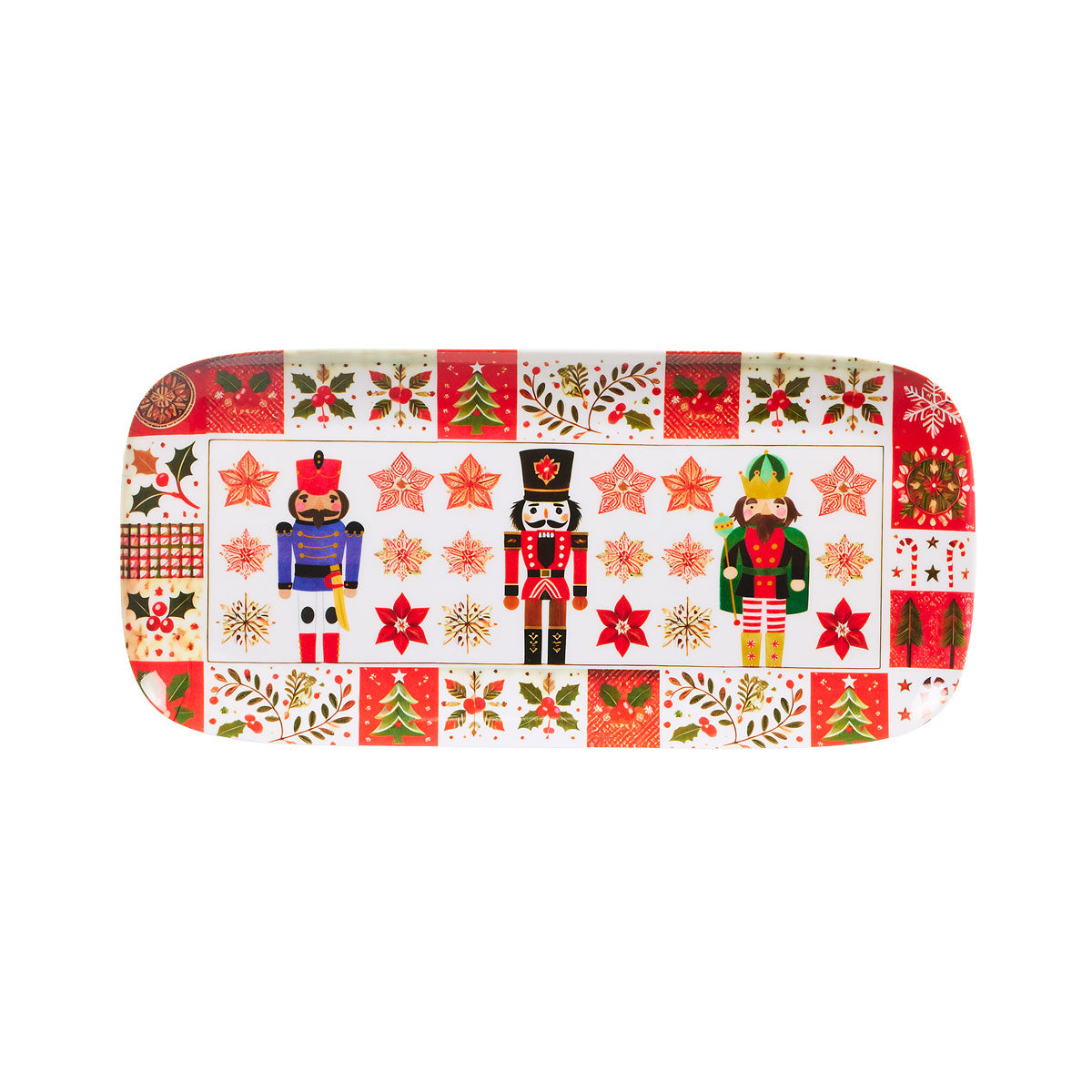 Christmas Rectangular Melamine Tray Assorted 37.5cm