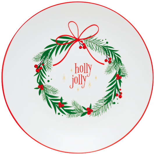 Ceramic Side Plate Wreath 19cm