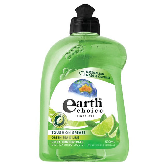 Earth Choice Ultra Dishwashing Liquid Tea & Lime 500mL