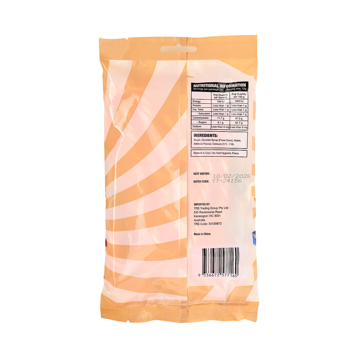 Candy Cane Peach 168g 14pk