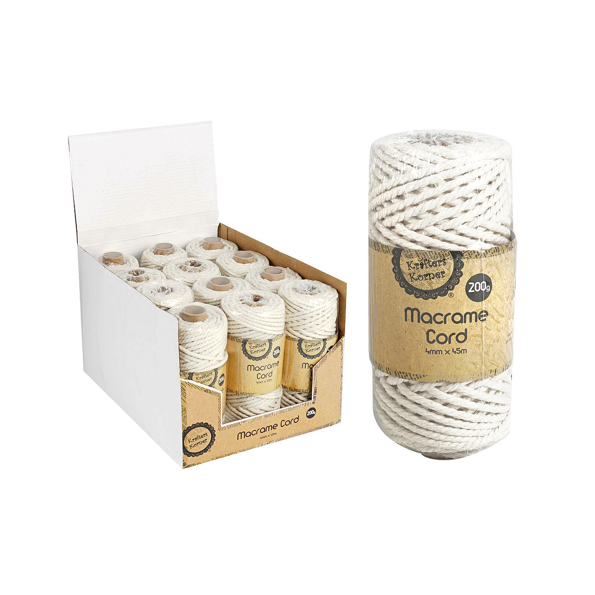 Twisted Macrame Rope 4mm x 45m