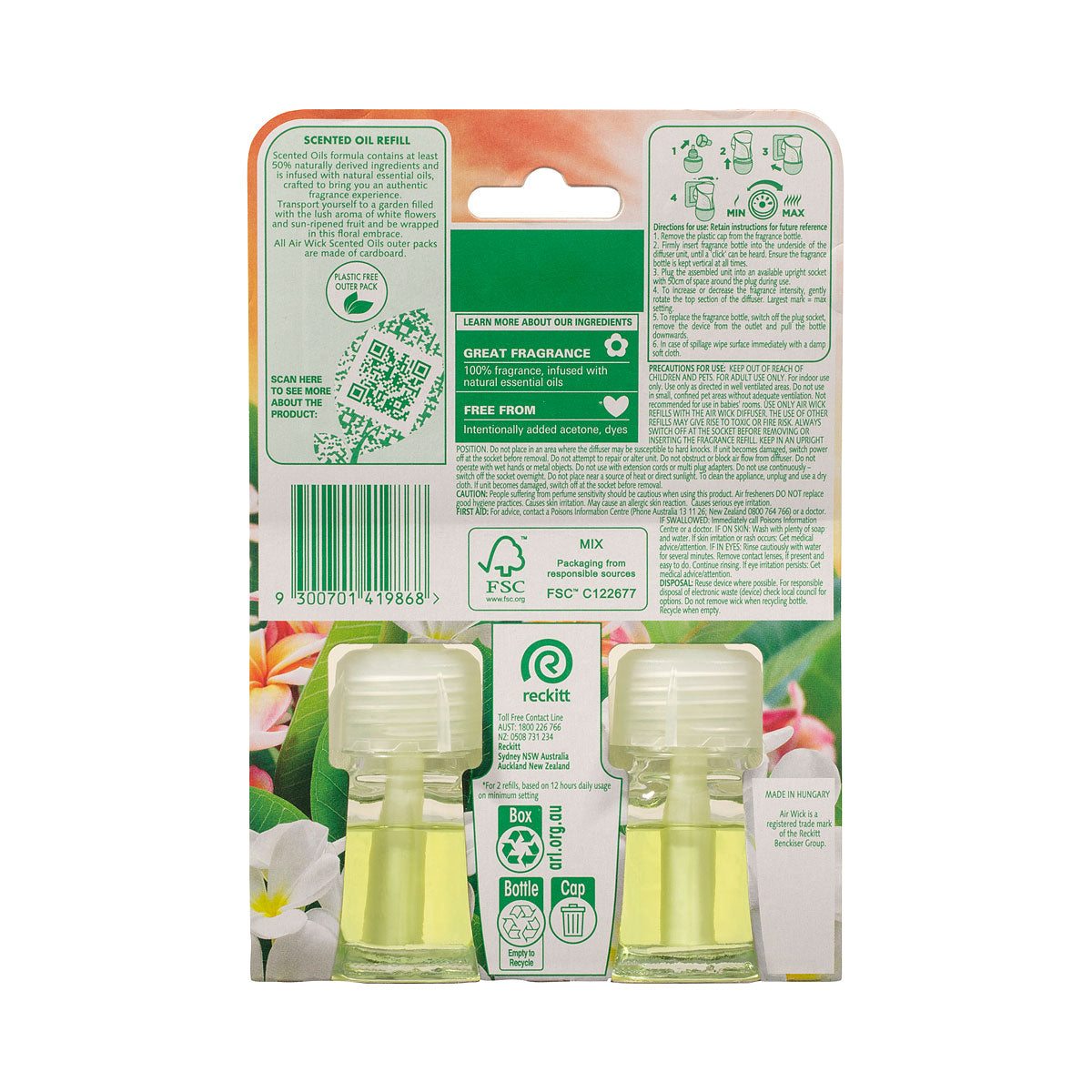 Air Wick Refill Frangipani 19mL 2pk