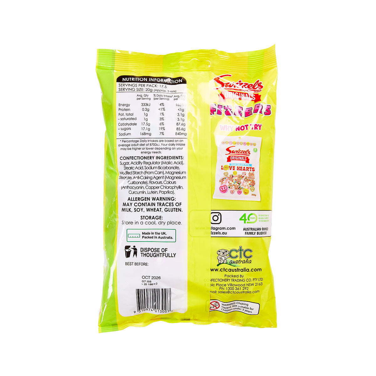 Swizzels Fizzers Rolls 350g