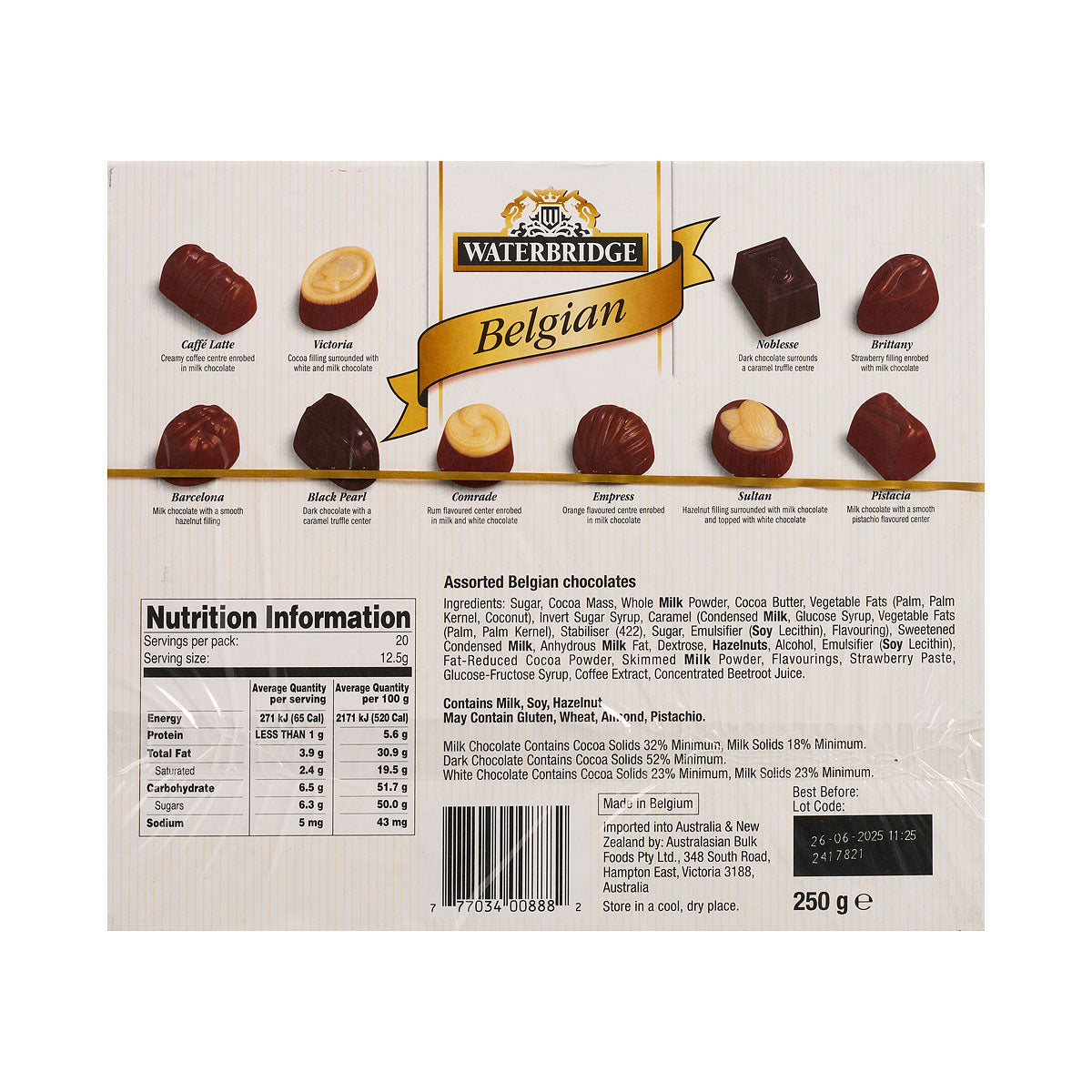 Waterbridge Chocolate Assorted 250g