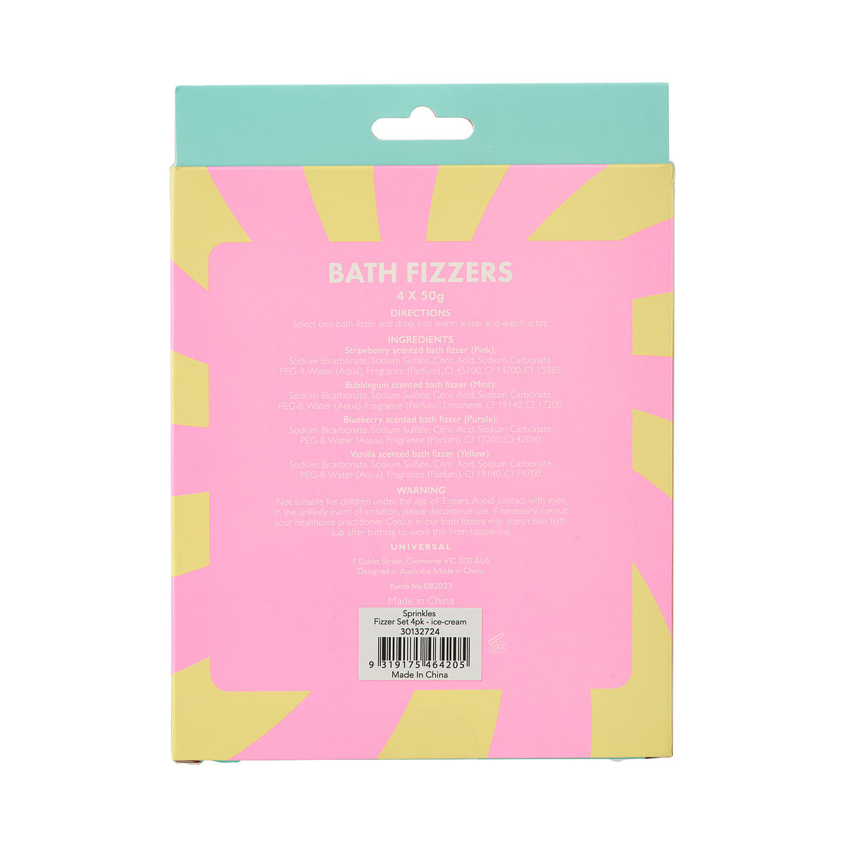 Cupcake 4pc Bath Fizzer Set