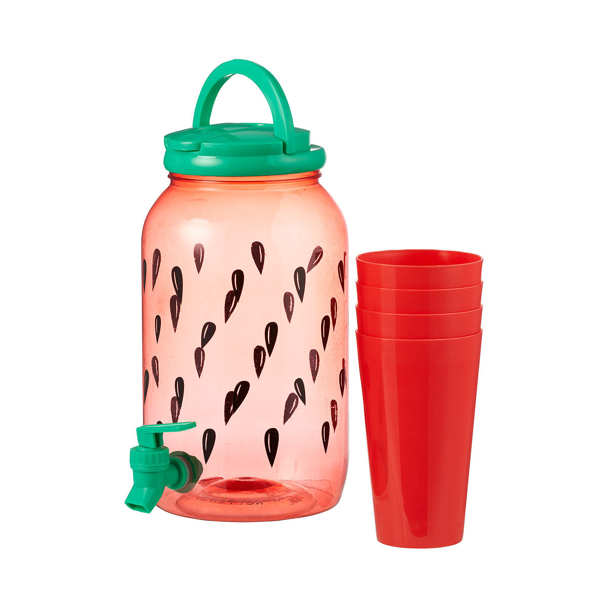Watermelon Dispenser with Tumblers 3.8L