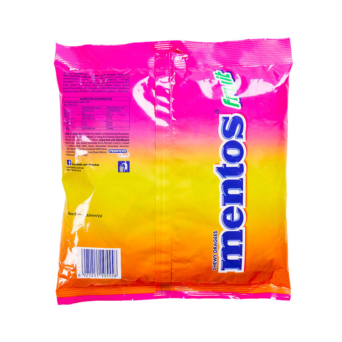 Mentos Mint Fruity Mix Bag 405g