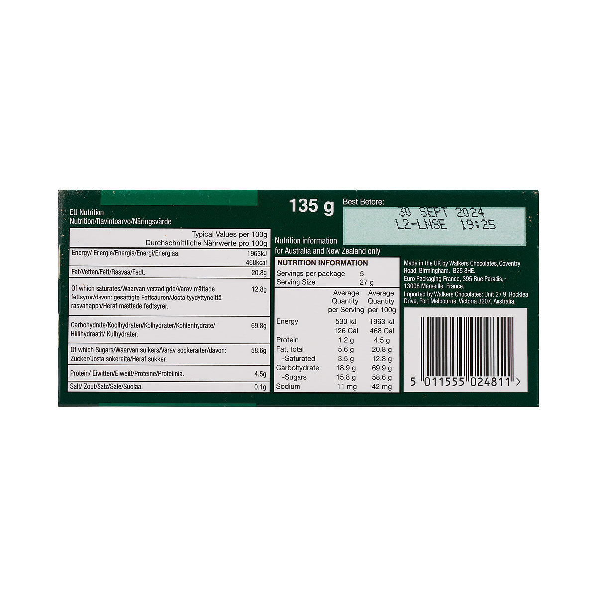 Walkers Mint Thins 135g