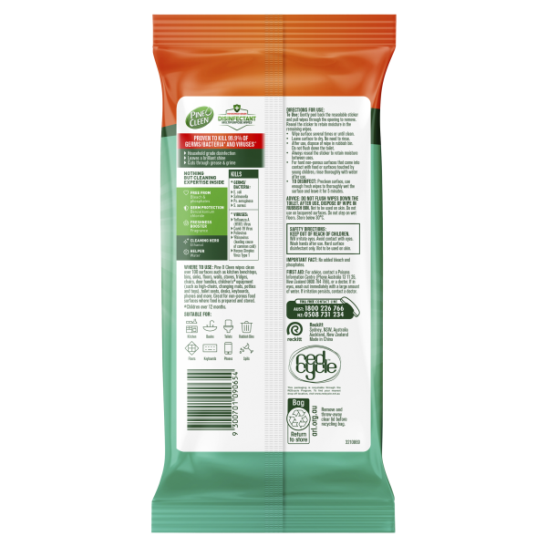 Pine O Cleen Disinfectant Wipes Eucalyptus 150pk