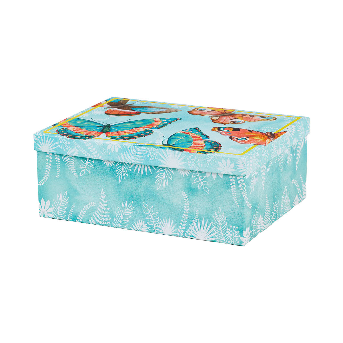 Gift Box Butterflies Aqua 35x26x13.2 cm