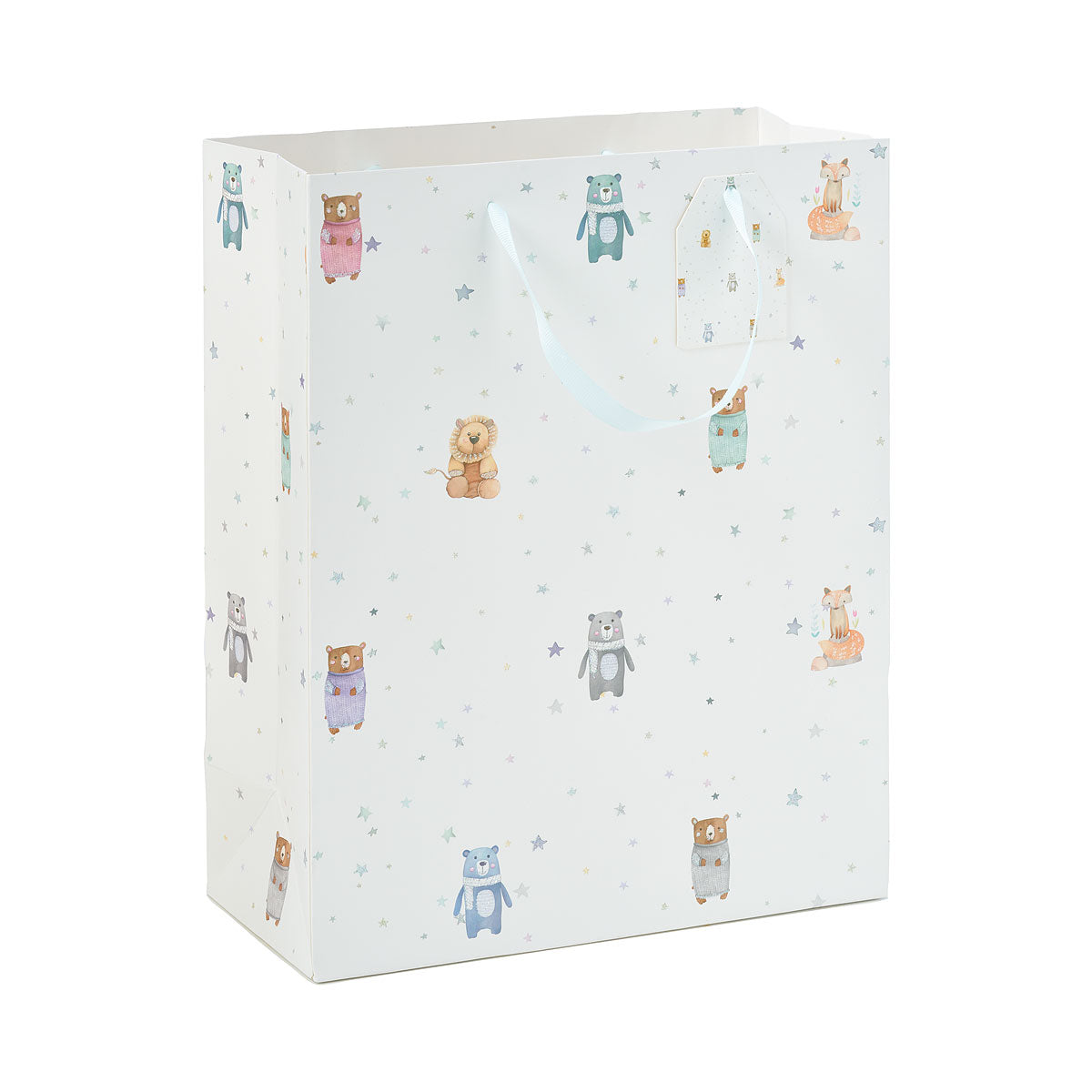Baby Bears White Gift Bag Large The Reject Shop