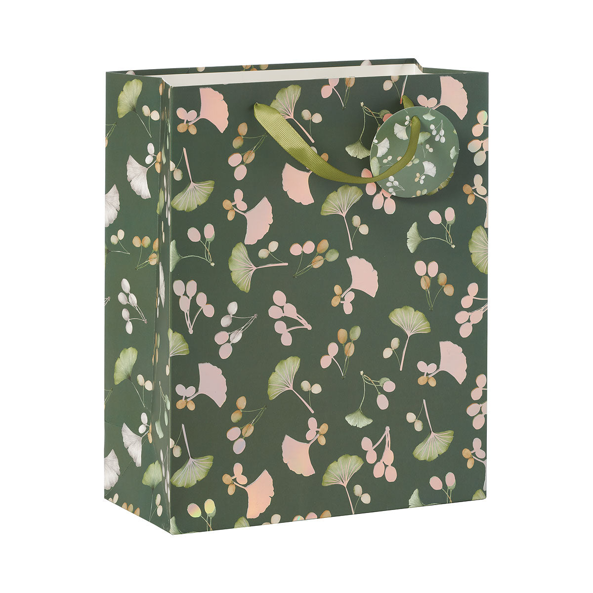 Elegant Ginkgo Green Gift Bag Large The Reject Shop