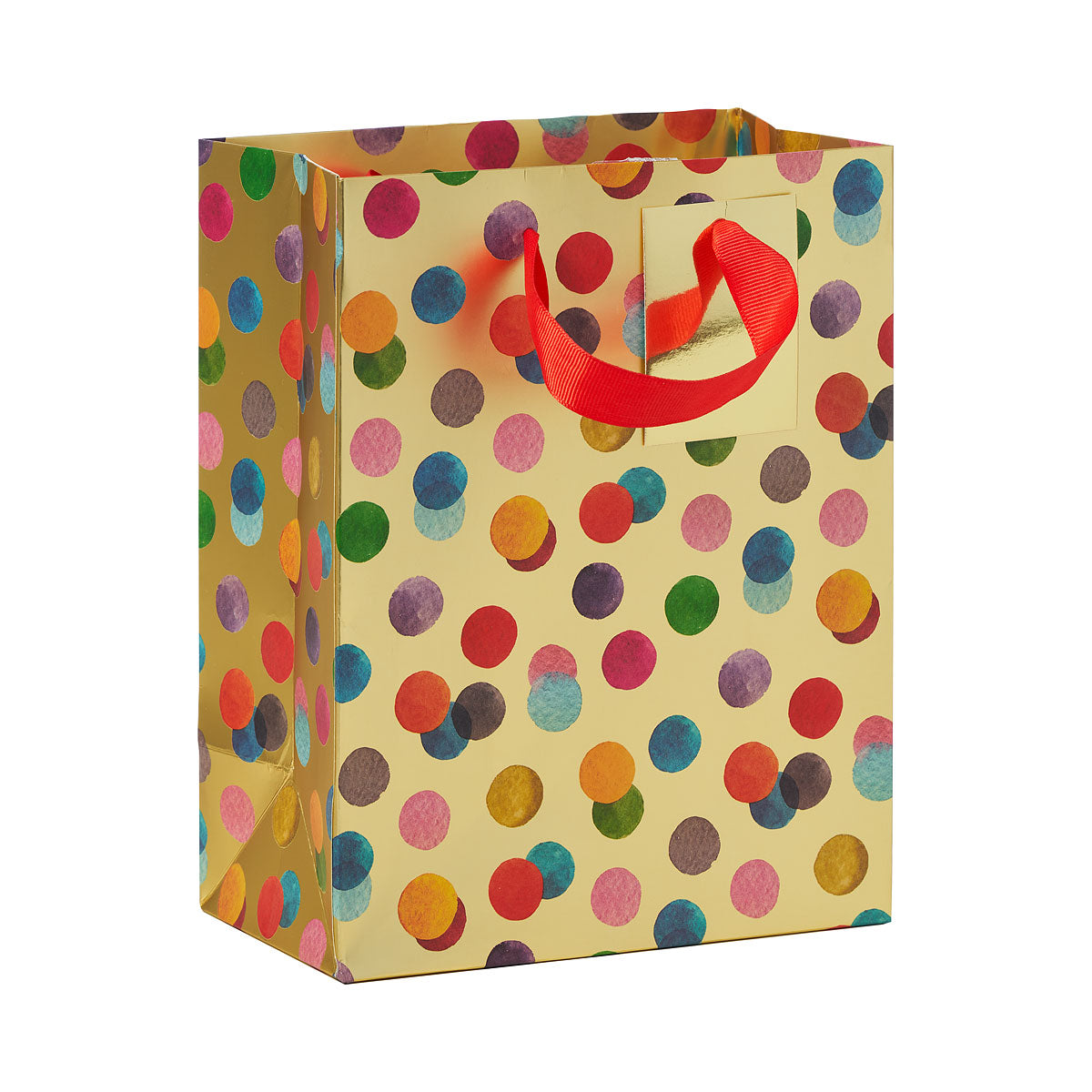 Gold Multi Confetti Gift Bag Medium The Reject Shop