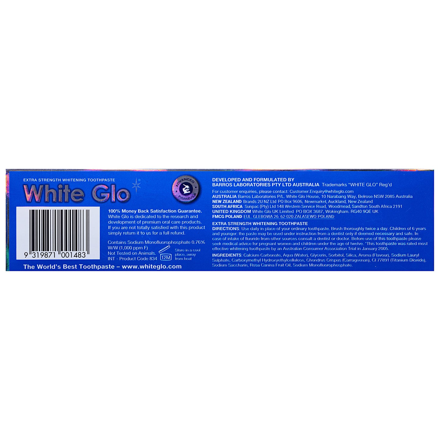 White Glo Toothpaste & Toothbrush Extra White