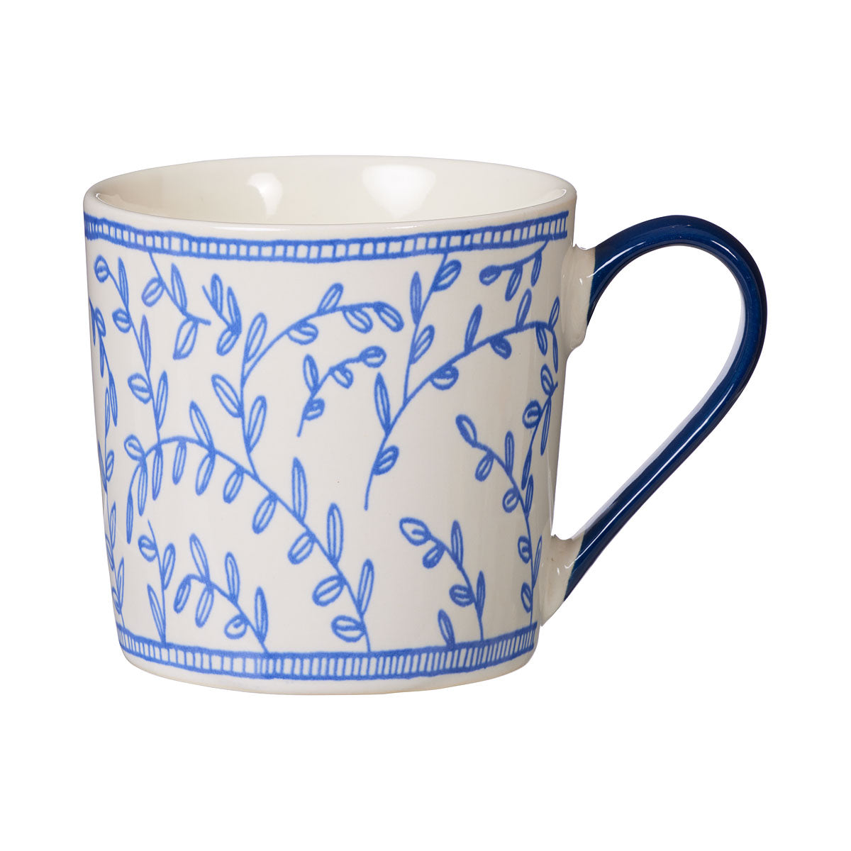 Blue Floral Embossed Mug 350mL Assorted