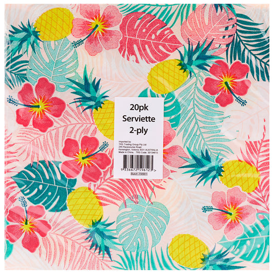 Summer Fruits Napkins 33x33cm 2ply 20pk