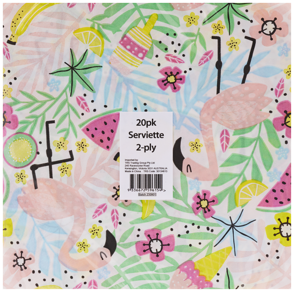 Summer Fruits Napkins 33x33cm 2ply 20pk