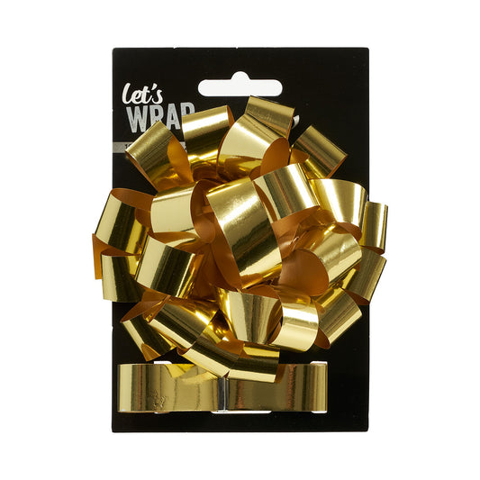 10cm Bow & 2m Ribbon Gold