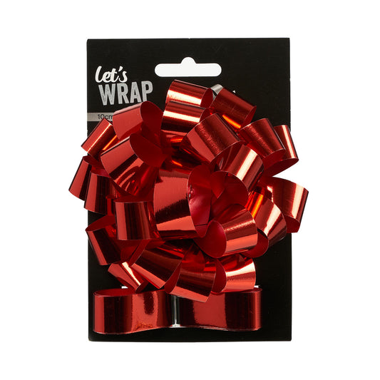 Bow 10cm Ribbon 2M Red