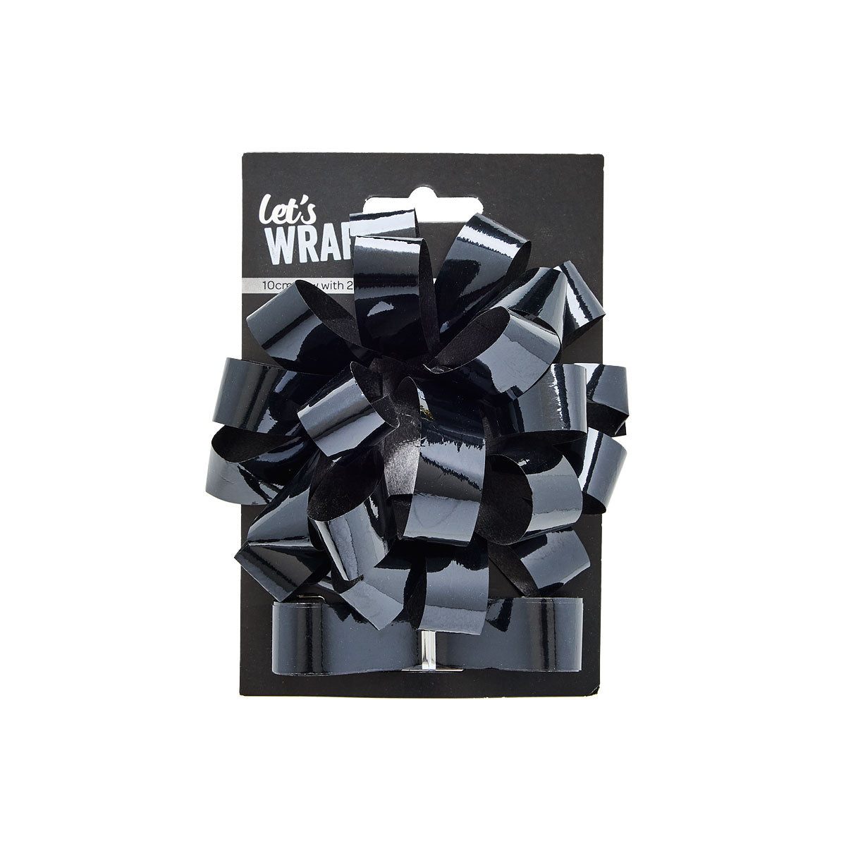 Bow 10cm With Ribbon 2M Black