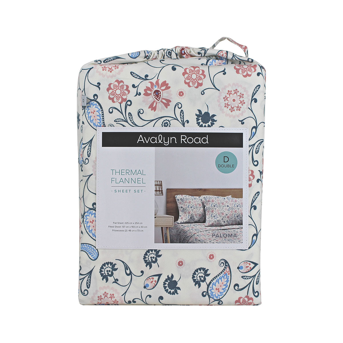 Thermal Flannel Sheet Set Printed DB Assorted