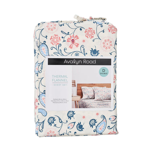 Thermal Flannel Sheet Set Printed DB Assorted