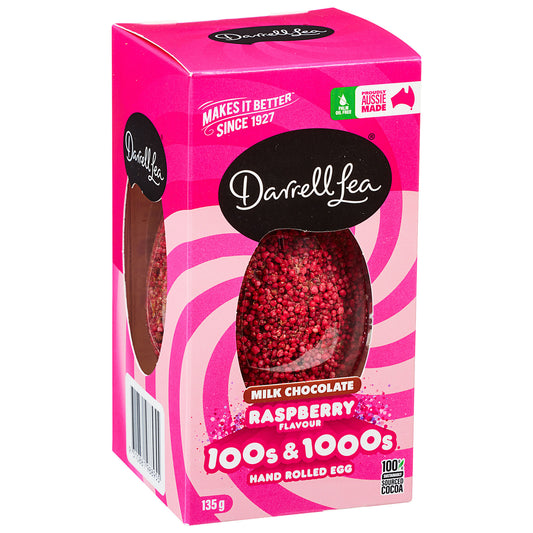 Darrell Lea 100s & 1000s Raspberry Egg 135g