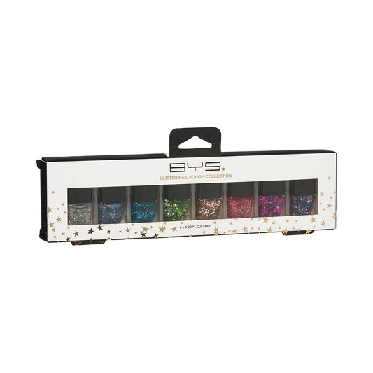 BYS 8pc Glitter Nail Polish Set