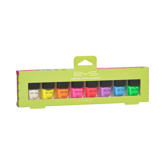 BYS 8pc Neon Nail Polish Set