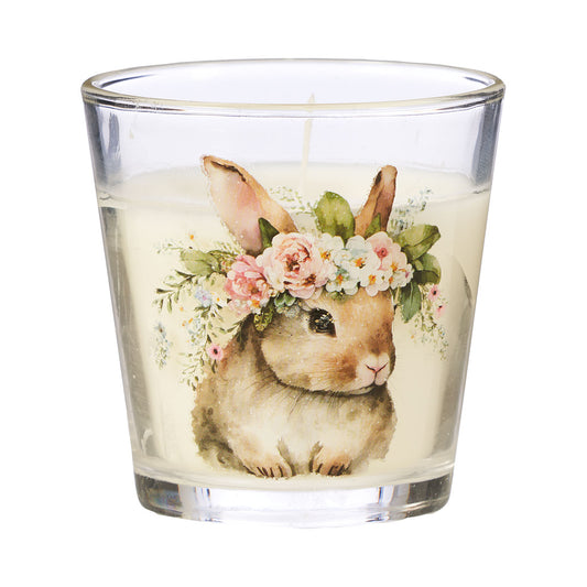 Glass Candle Easter Print Assorted