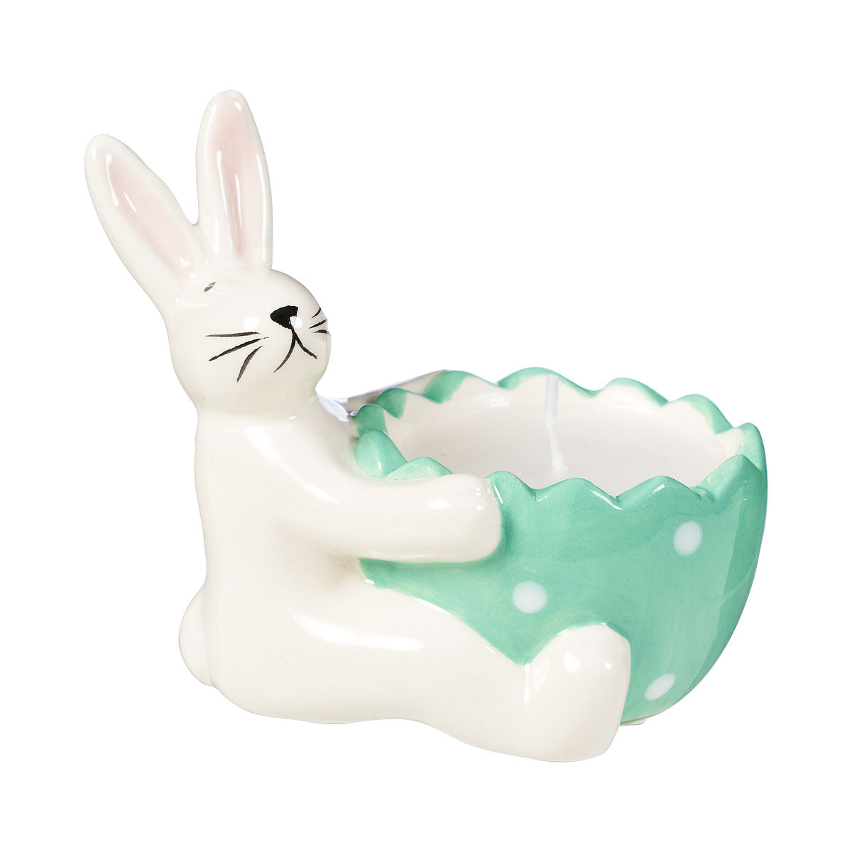 Candle Egg Cup Bunny Basket