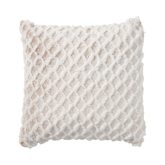 Faux Fur Cushion Leopard/Diamond 42cm