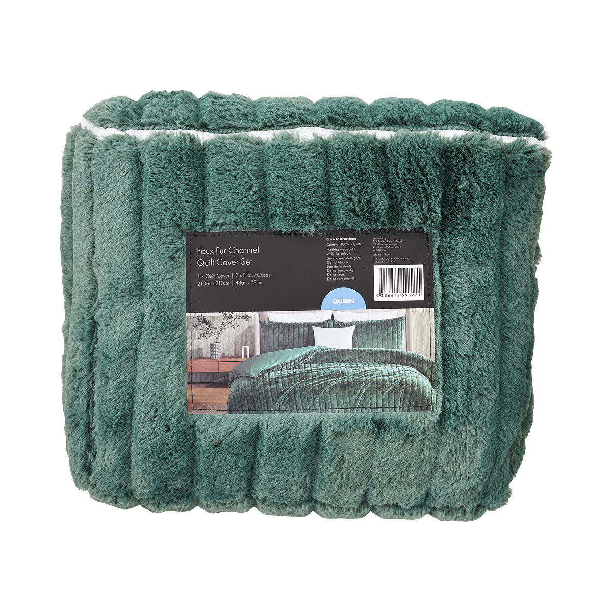 Quilt Cover Set Faux Fur Channel QB Assorted