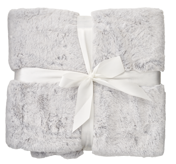 Faux Mink Blanket Luxe Silver 150x200cm