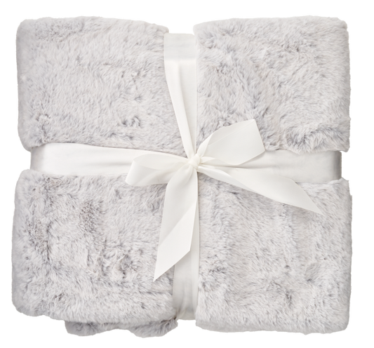 Faux Mink Blanket Luxe Silver 150x200cm