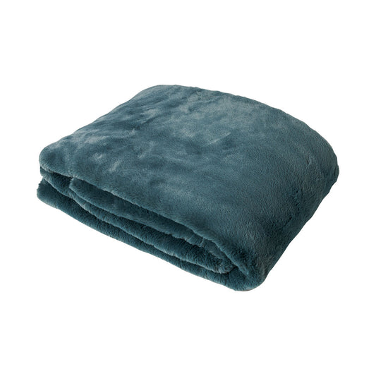 Faux Mink Blanket Luxe Green 150x200cm